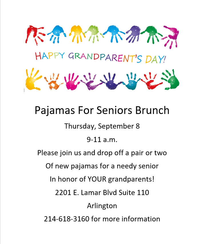 Pajamas for Seniors honoring Grandparents Day